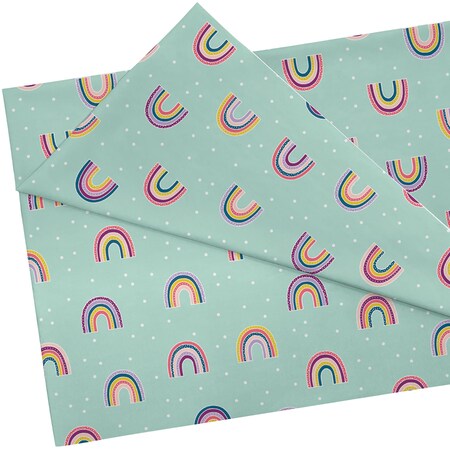 Teacher Created Resources Oh Happy Day Rainbows Creative Class Fabric, 48'' x 3 Yards 77427